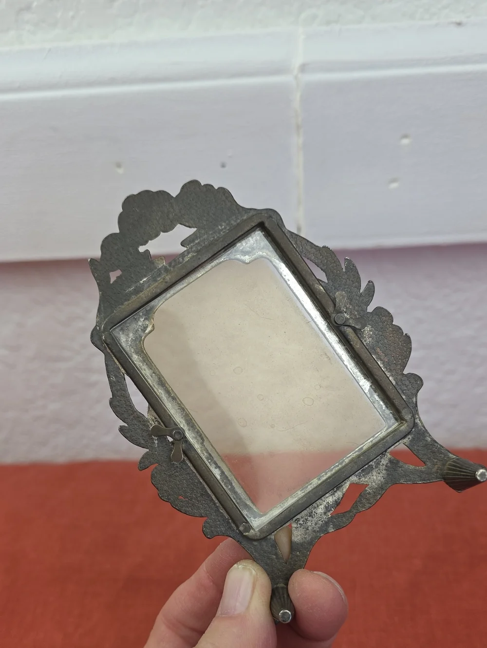 Vintage Miniature Metal Art Nouveau Frame